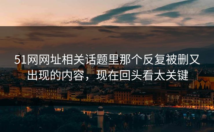 51网网址相关话题里那个反复被删又出现的内容，现在回头看太关键
